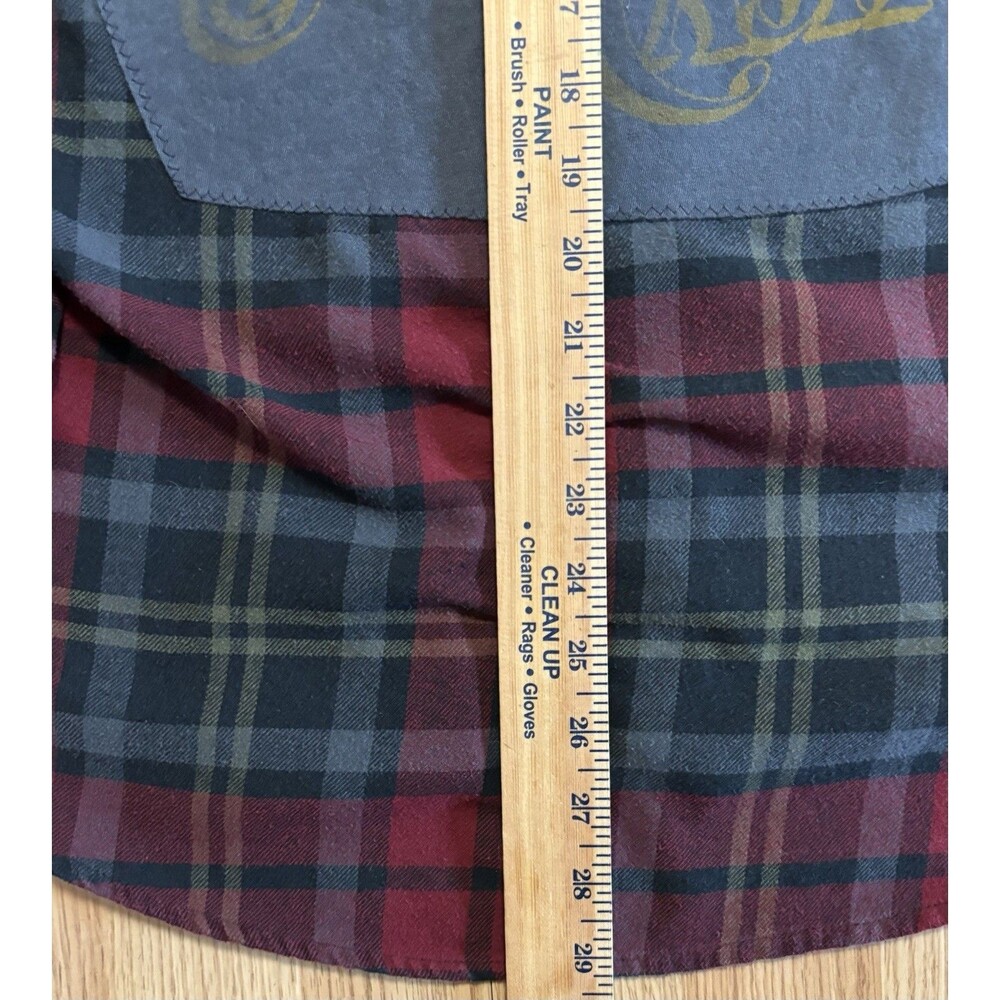 Johnny Cash Upcycled Flannel Shirt Unisex Size Mens Medium Long Sleeve Buttonup - Picture 8 of 8